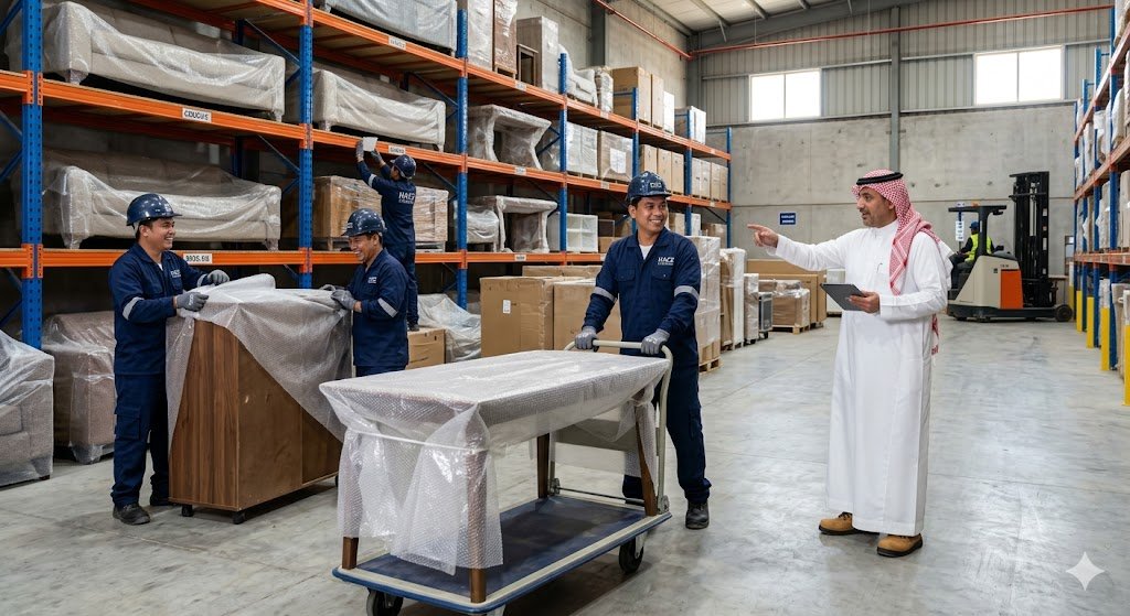 تخزين عفش مؤقت بحي العليا بالرياض: الحل الأمثل أثناء السفر أو الترميم